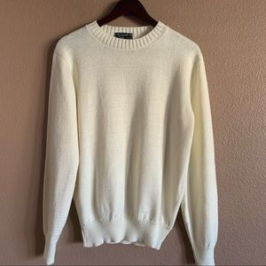 Scottish Isle Bernette Vintage Virgin Acrylic Cream Color Sweater Size XL